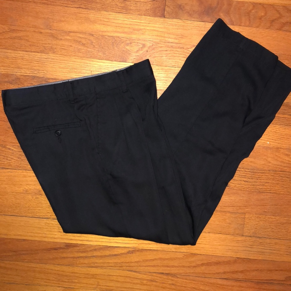 Boys: “City Streets” black pleated Suit pants slim